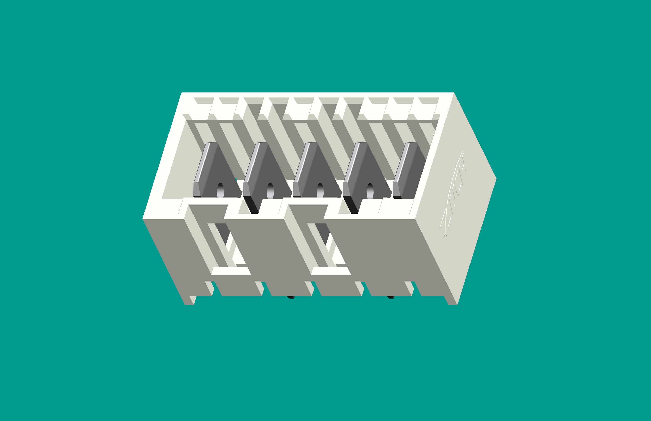 RAST5針座-5位插奇數立式針座本色/高灼熱絲