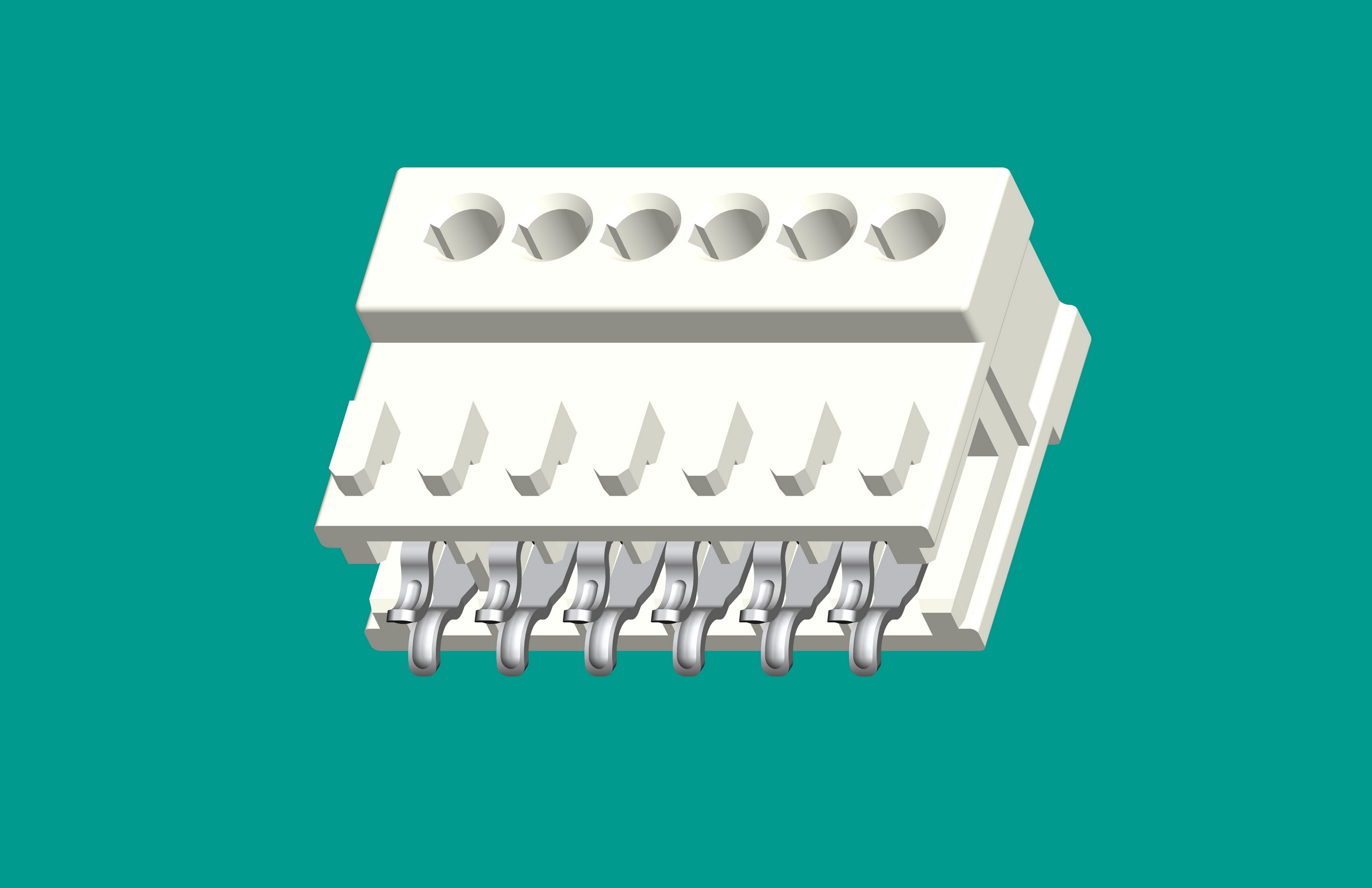 RAST2.5定位孔座6位-高灼熱絲